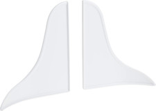 Bath Tub Splash Guard Set White Plastic 9 Inch X 10 3/4 Inch Corner Fitting
