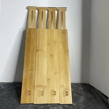 Royal Craft -Wood  Expandable Dividers 17” Set Of 4 Natural  Organic Bamboo