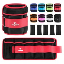 Adjustable Ankle Weights 1-10 LBS Pair with Removable Weight for Jogging, Gym...
