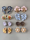 Vintage Earring Lot HOLLYCRAFT TRIFARI VENDOME KRAMER HOBE GOLDETTE & MORE