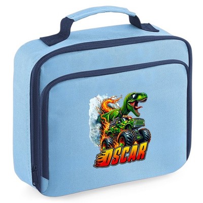 Personalisierte Monstertruck Brotdose Jungen Dinosaurier individuell Schule Geschenktüte