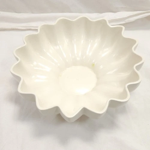 Vintage Red Wing Pottery Console Bowl 1620  Cream White About 10" x 3"