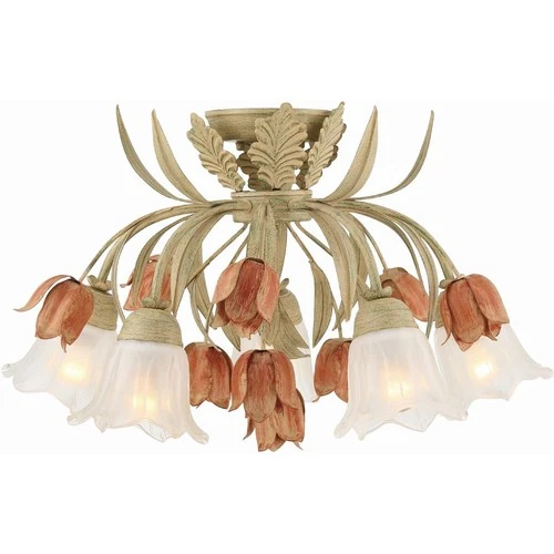 Crystorama 4800-SR Southport 5 Light 22 inch Sage Rose Semi Flush Ceiling Light - Picture 2 of 7