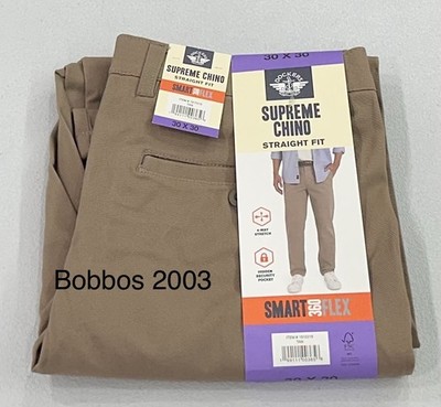 Dockers Men's Supreme Chino Smart Flex Straight Fit Pants, Tan, Size 30X30
