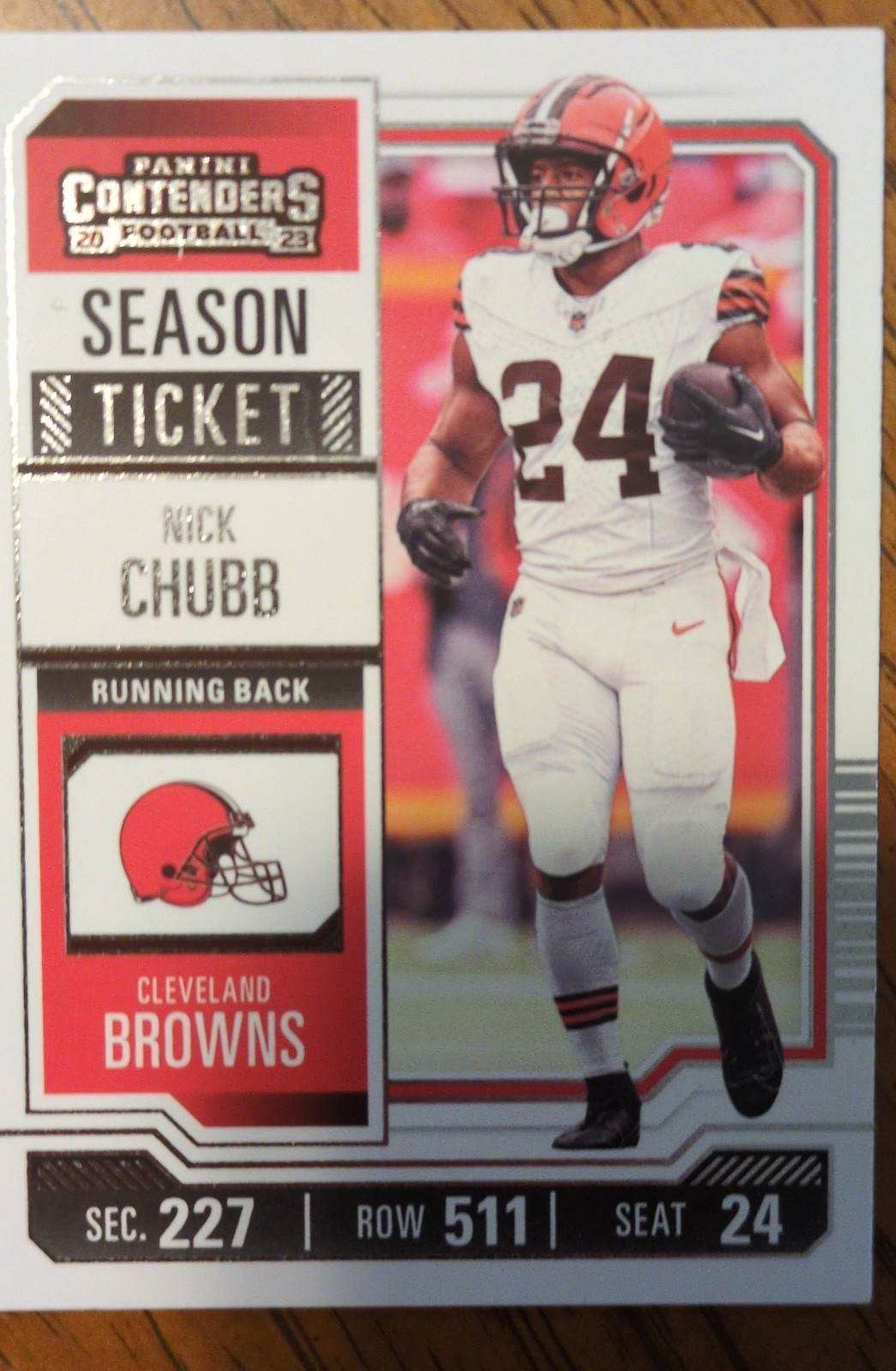 2023 Panini Contenders - Season Ticket Nick Chubb #26 Ticket Stub /24