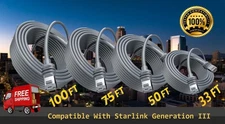 Starlink Gen3 Ethernet Extension Cable • Cat6 2Gbps Outdoor • Brand New Sealed