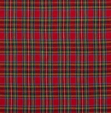 Red Royal Stewart Scottish Tartan Plaid Fabric, Christmas Tartan Plaid, BTHY