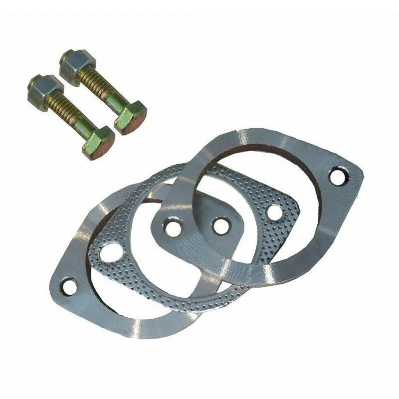 2.5" 63MM 300 Series Stainless Steel Exhaust Flange Gasket Plate Bolt Nut Kit  - image 2 of 3