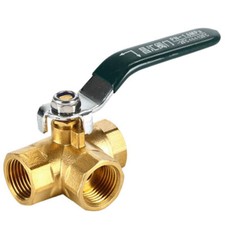 Ball Valve 1/4'' G Female 3 Way (L-Port) Valve Anti-Rust Ball Valve Fitting 1PCS