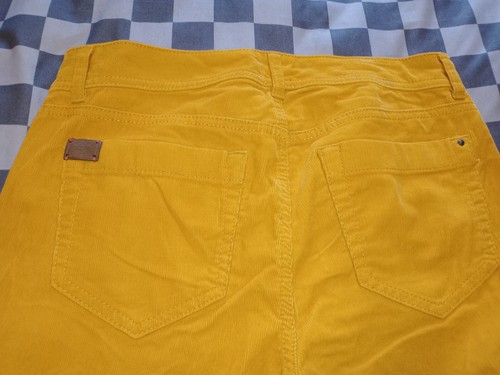 Esprit Ladies Corduroy Trousers W32x33 Gold Colour Straight Leg Fit Laundered - Picture 6 of 6