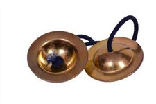 Hand Symbol Brass Manjeera Manjira Musical Percussion Instrument In 3" Inch