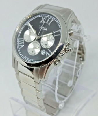 HERRENUHR GIPFEL CHRONOGRAPH, MODELL VERNIER, GEHÄUSE 40mm, DATUM, STAHLARMBAND