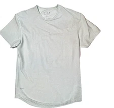 BYLT Lux Drop Cut Performance Tee Men Large Green Gray Dots Short Sleeve Stretch