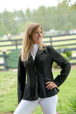 FITS Ladies Hydra Waterproof Horse Show Coat, sz M, Black NWT
