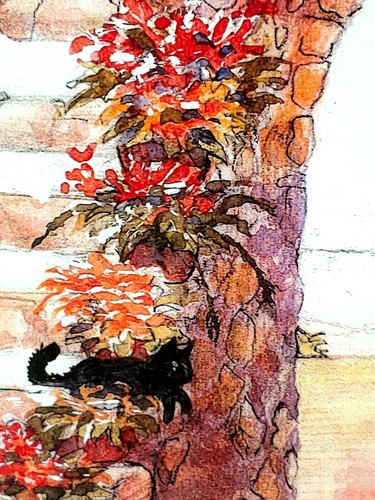Katzen in einer Steingasse, Katze Wanddeko, Katzenmotiv, freundliche Katzen, süße Katzen-DS - Bild 8 von 13