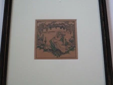 VINTAGE ANTIQUE PAINTING PORTRAIT ABSTRACT ART DECO SURREALIST SURREALISM 1920'S