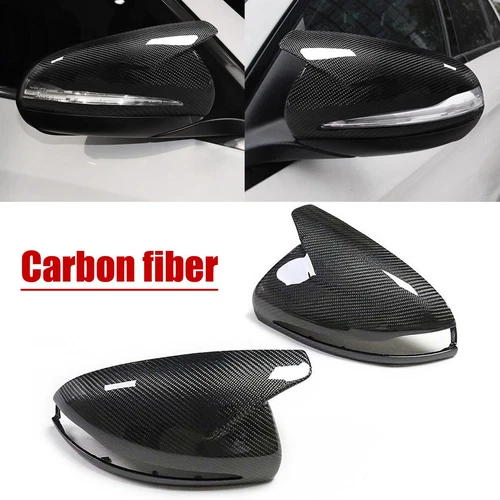 Real Carbon Mirror Cover Caps For Mercedes Benz W205 C250 C300 C43 C63 AMG 2015+