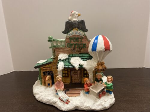 Santa's Town at the North Pole Christmas Village Post Office Air Mail 1995 w/box - Afbeelding 1 van 13