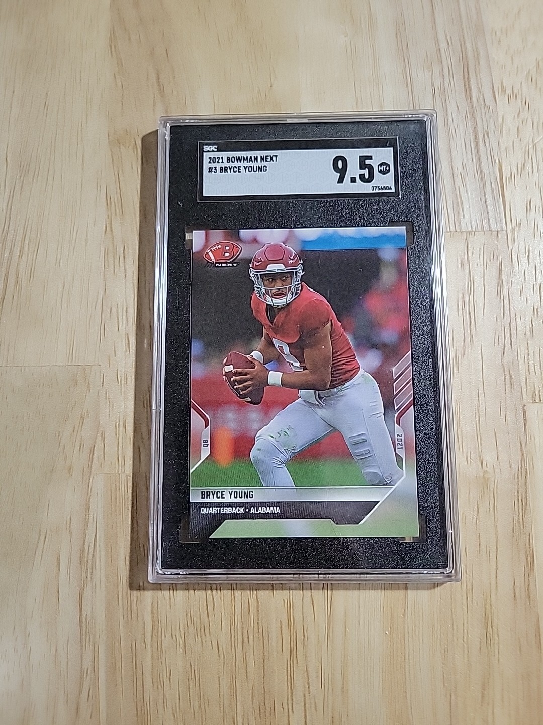 2021 Bowman Next BRYCE YOUNG SGC 9.5 Rookie RC #3 Alabama Crimson Tide Panthers