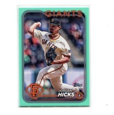 2024 Topps Update Series Baseball Jordan Hicks US287 Aqua San Francisco Giants
