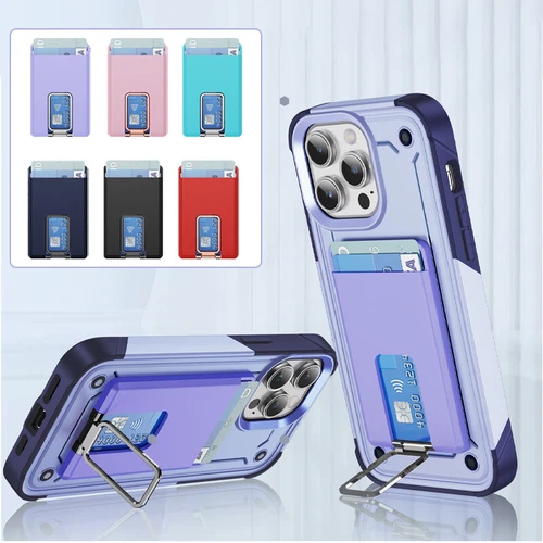 Magnetic Wallet Cell Phone Cards Holder Stand Compatible with Magsafe Case Built