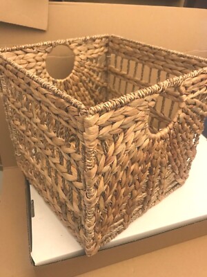 IKEA LUSTIGKURRE Storage Basket Box Natural Water Hyacinth