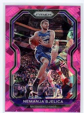 Nemanja Bjelica 2020-21 Panini Prizm Pink Cracked Ice SP #190 Kings