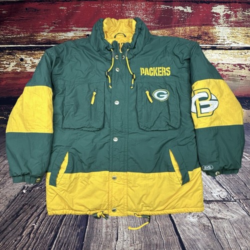 Vtg Green Bay Packers Parka Coat MIRAGE Mens XL Sideline Jacket Insulated NFL - Picture 2 of 11