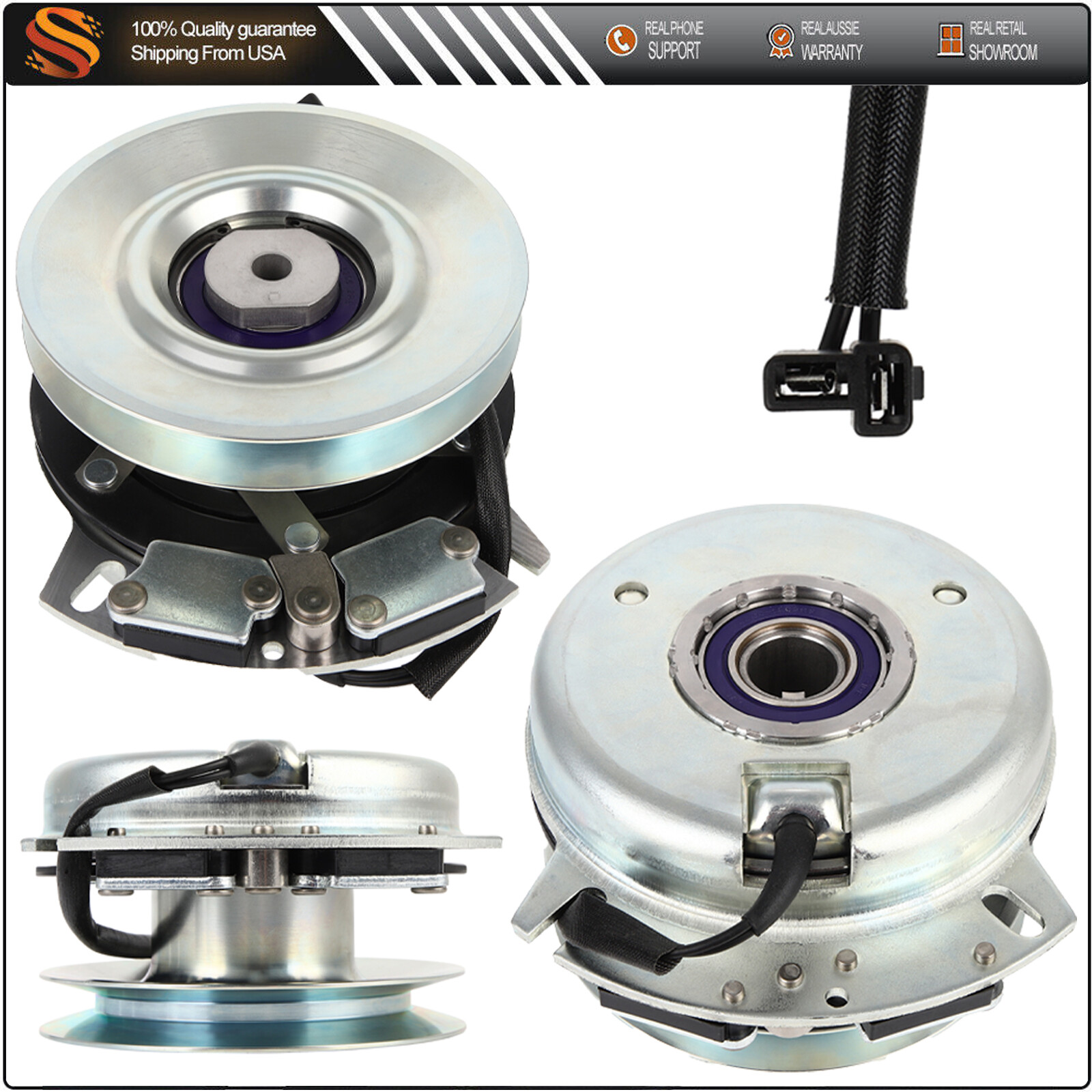 Upgraded Electric PTO Clutch with Bearings for Warner 5219-79 521979  