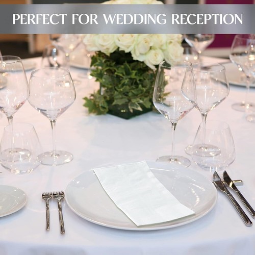 Premium Quality 600 Pack 3-Ply Disposable Paper Napkins for Events and Weddings - Picture 9 of 9