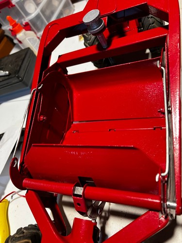 VINTAGE 1950's DOEPKE HEILINER EARTH MOVER SCRAPER PRESSED STEEL TOY RESTORED - Picture 7 of 11