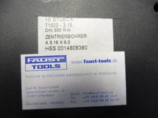19 x Zentrierbohrer 71600-3.15 DIN 333 R-N A 3.15 x 8.0
