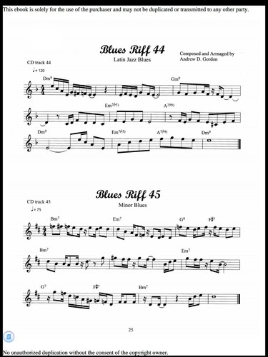 100 Ultimate Blues Riffs para Saxo Alto e Instrumentos Eb Libro/Archivos de Audio - Imagen 2 de 2