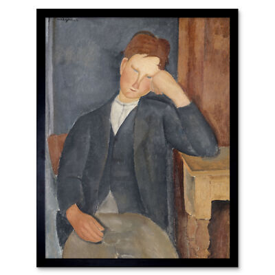 Amedeo Modigliani Der junge Lehrling Kunstdruck gerahmt 12x16