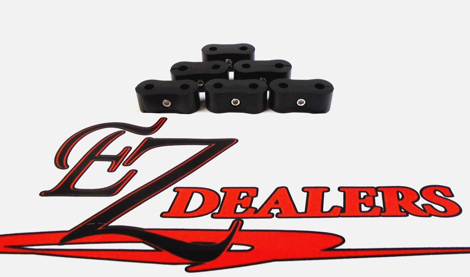 3/16 Duel Hard Line Mounting Clamps Black billet alum. (Qty 6) Brake