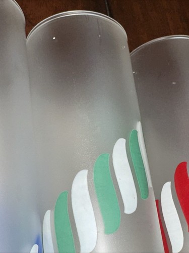 Vintage Libby Frosted Carousel Circus Animal Glasses Set of 9 1950’s MCM - Picture 14 of 17