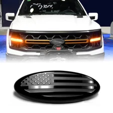 7" inch For 2019-2008 Ford F150 FRONT GRILLE Tailgate US Flag Oval Emblem Badge