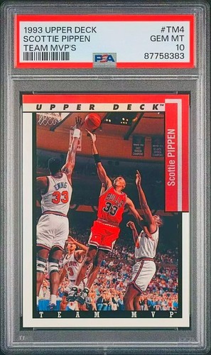 1993 1994 UPPER DECK TEAM MVPS #TM4 SCOTTIE PIPPEN BULLS PSA 10 GEM MINT POP 1/1