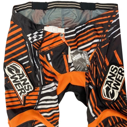 Answer Racing Synchron Performance Pants Adult 42" Orange Black Racewear NEW - Picture 8 of 22