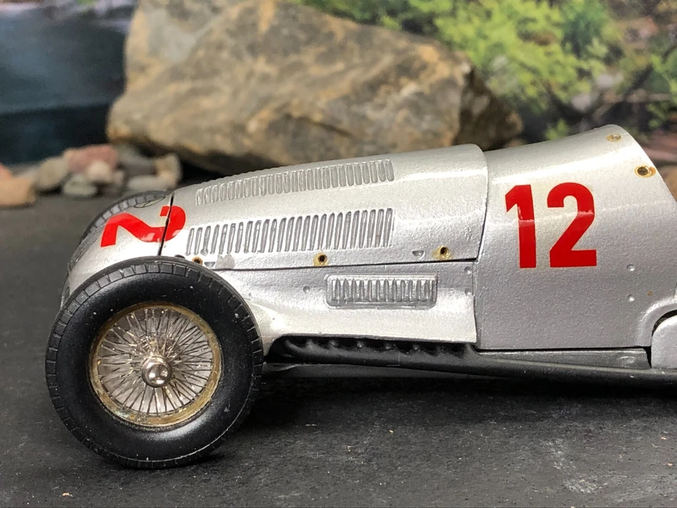1: 24 压铸汽车无品牌银色 #12 1937 Mercedes BENZ W125 RH81 英格兰现货 — 第 3/4 张图片