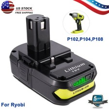 For Ryobi P102 Lithium 18V Battery Pack 3.6AH ONE+ PLUS P104 P108 P105 P109 P103