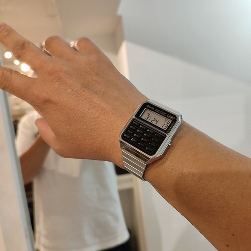 CASIO STANDARD CA-500WE-1AJF Silver Digital Watch Calculator Design Unused item - Picture 3 of 3