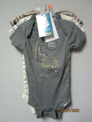 Gerber Baby Boys 3 -Pack Cotton Onesies Set Camo/Dinosaurs Gerber Baby Boys 3 -Pack Cotton Onesies Set Camo/Dinosaurs