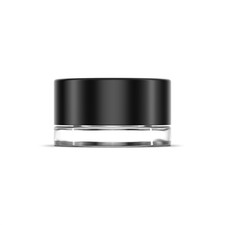 320pk - 9ml Child Resistant Glass Concentrate Jar - Clear Black Lid