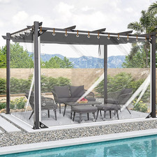 Clear PVC Vinyl Tarp - 5'X7' - 14 Mil Thickness - Transparent Polytarp with Meta