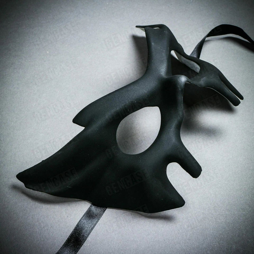 Black Devil Eye Mask For Masquerade Ball Costume Party | Wedding Eye Mask Black - Image 4 of 4