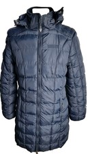 Geographical Norway Babett - Twin Pole Lined & Quilted Long Parka Jacket Uk 14