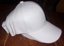 PLAIN WHITE BLANK HATS GELANTE ( 4 )  PACK 001 CAPS FOR CUSTOMIZING