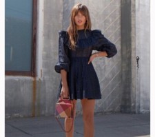 Ulla Johnson Sold Out Navy Blue WHITLEY Party/cocktail Dress SZ 6/8 💙 Was $545