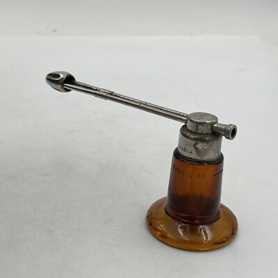 #ad Vintage Dr. DeVilbiss Atomizer No.12 1930s Golden Glass Spray Mist Airbrush $11.96